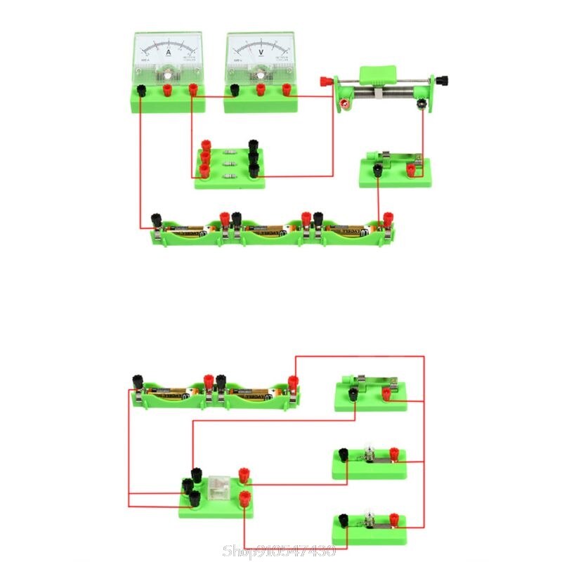Elektromagnetisk eksperiment udstyr sæt fysik laboratorier kredsløb læring kit grundlæggende el opdagelse principper kit  d11 20
