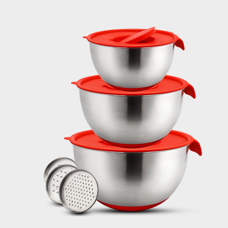 Mixing Bowls Rvs Antislip Diy Cake Brood Salade Mi... Grandado
