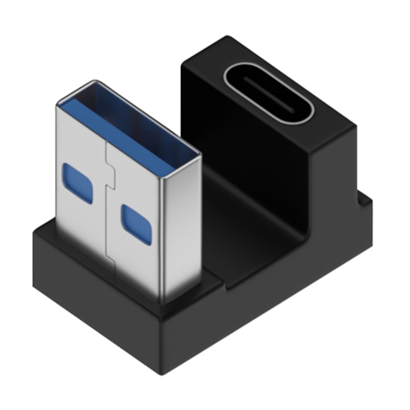 Usb 3.0 Mannelijk Naar Type C Vrouwelijke Adapterverlenging 90 Graden Haakse Extender