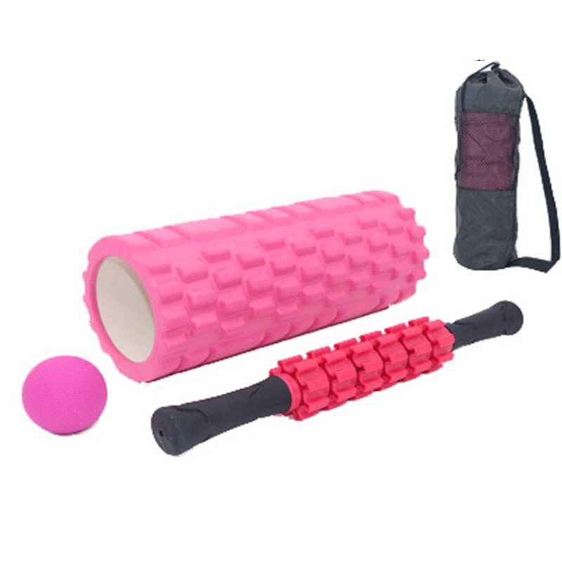 Yoga Foam Roller Column Fitness Pilates blocks Massage Sticks Balls Train Gym Massage Grid Trigger Point Therapy Physio Exercise: Pink1