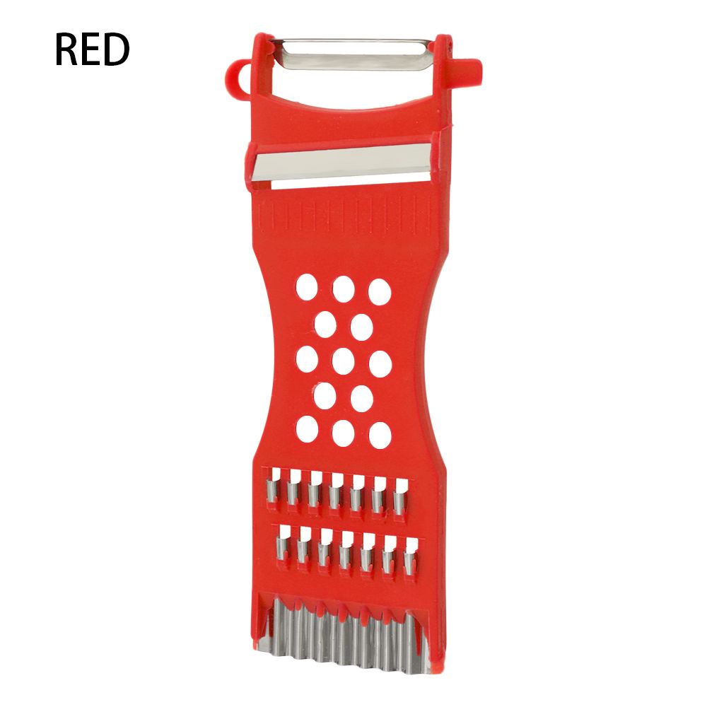 Rallador de zanahoria, cortador de verduras, accesorios de cocina, herramientas de cocina para el hogar, cepillo de alambre de fruta, peladores de patatas: Rojo