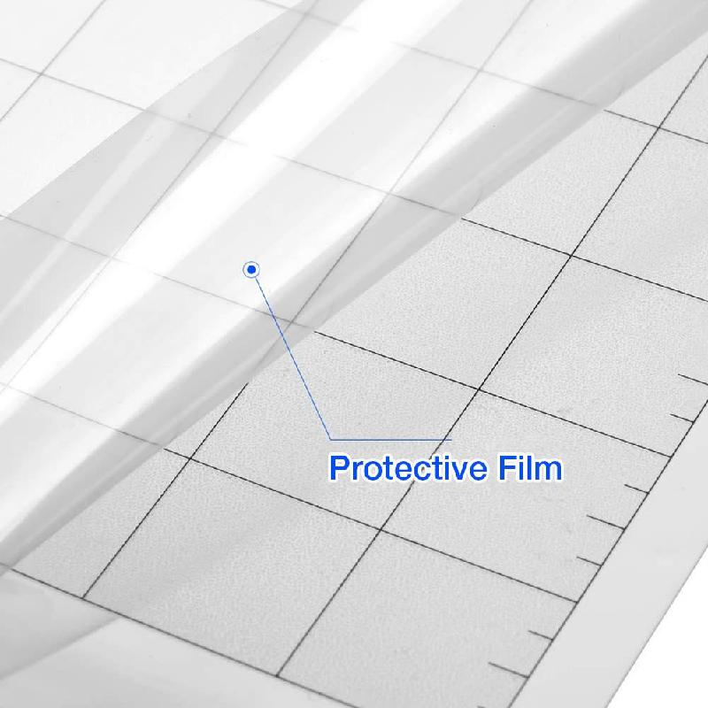 2PCS Cutting Mat Pad 12*24-Inch Transparent Adhesive Mat Pad with Measuring Grid 12*12-Inch for Silhouette Cameo Plotter Machine