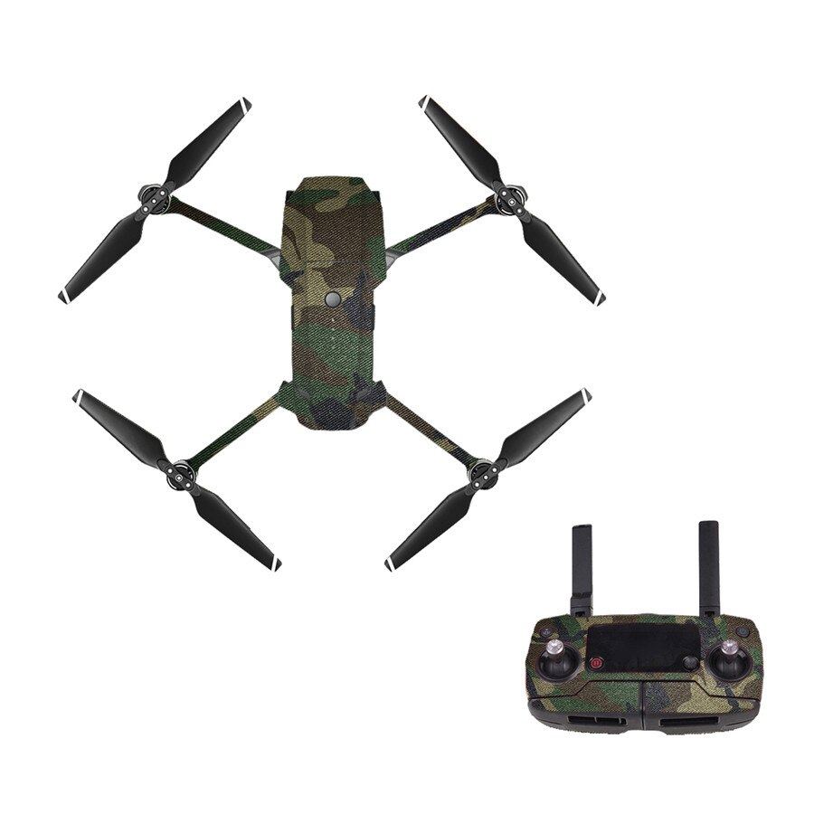 Calcomanía de camuflaje de 17 estilos para Dron DJI Mavic Pro, control remoto, 3 baterías, película de protección: Style 31