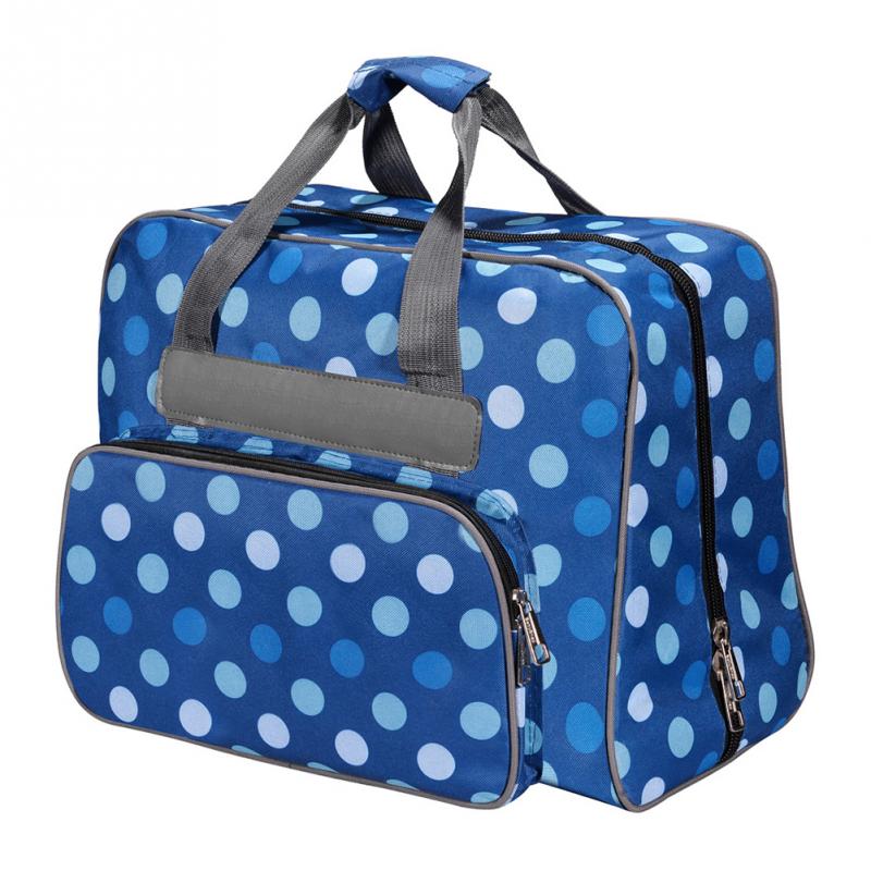 Assorted Large Capacity Home Use Multi-Functional Sewing Machine Bag Oxford Cloth Storage Bags Durable Travel Portable Tote: Blue