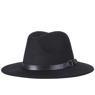 Fedora hat mænd kvinder imitation uldne vinter kvinder filthuer mænd sort top jazz hat fedoras chapeau sombrero mujer