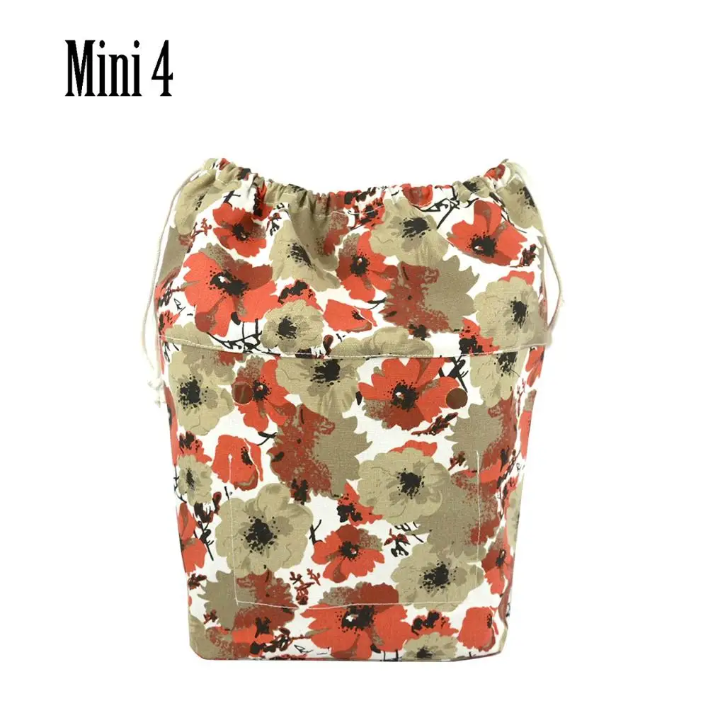 Nouvelle grande capacité classique Mini cordon coloré doublure intérieure insérer pour grand Mini Obag toile poche intérieure pour O sac