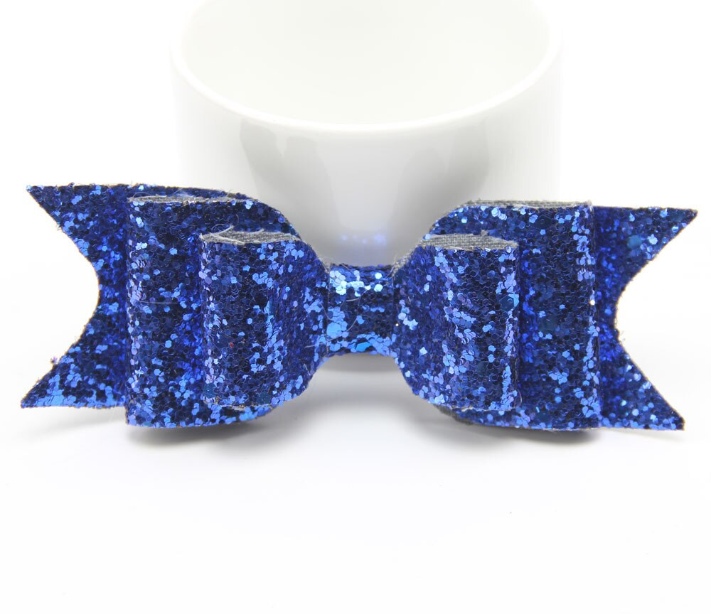 Blass Gold funkeln Bogen Haar Clip für Mädchen und Frauen Barrettes Pailletten Mädchen Bogen Clip Haar Stift Luxus Mädchen Haarnadel haar Zubehör: Blau