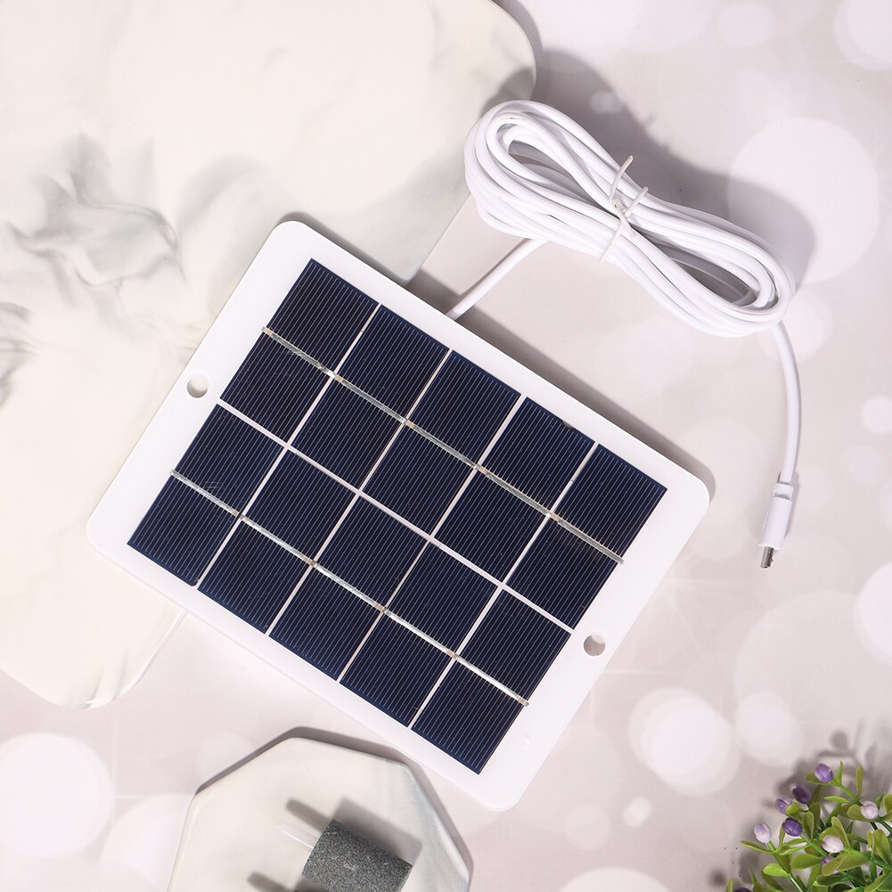 3W 5V Solar Panel Polycrystalline Silicon Solar Cell DIY Waterproof Camping Portable Power Solar Panel Compatible for Garden