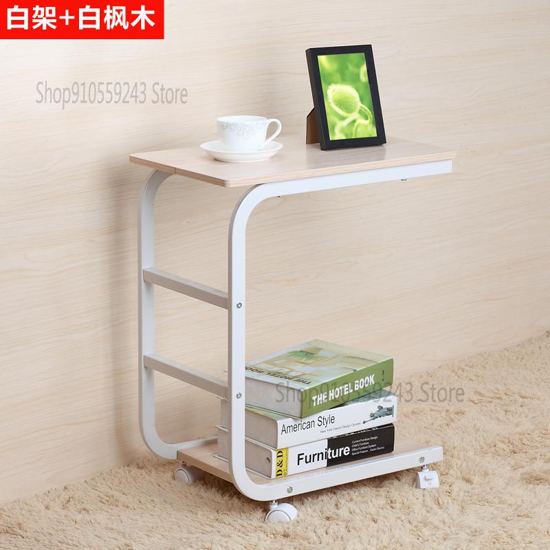 Side Table Movable Solid Wood Small Coffee Table Simple Living Room Sofa Side Table Side Cabinet Nordic Corner Table Bedside Sma: 12