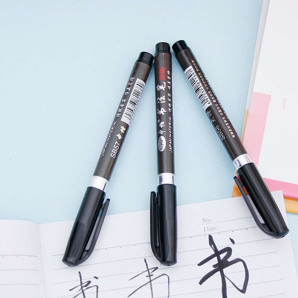 Calligraphy Brush Pen Soft Brush Felt Tips Pens Signature Drawing Sketch Liner School Student Writing Art Markers Supplies
