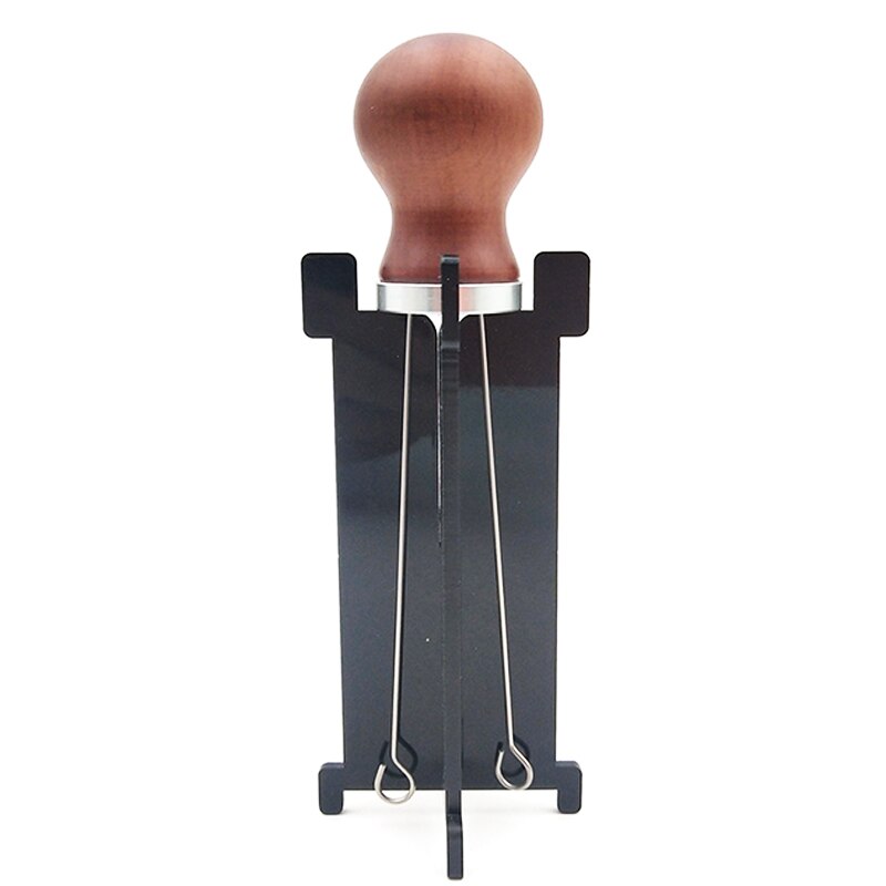 Manico in legno massello acciaio inossidabile caffè Espresso manomissione agitazione ago per filtro caffè Porfilter Maker Tools