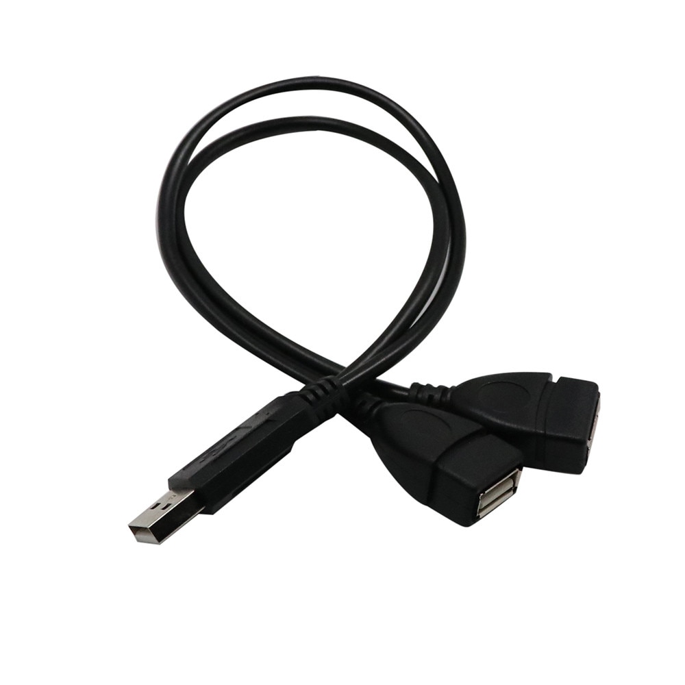 USB 2.0 A Male to 2 Dual USB Female Jack Y Splitter Charge Data Sync Hub USB Cable Extension Cord USB Splitter Enhancer Adapter