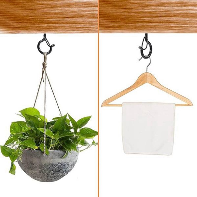 40 Pack Q-Hanger Hooks Metal Screw Hooks Safety Buckle Christmas Lights Hanger for Outdoor LED Xmas Lights