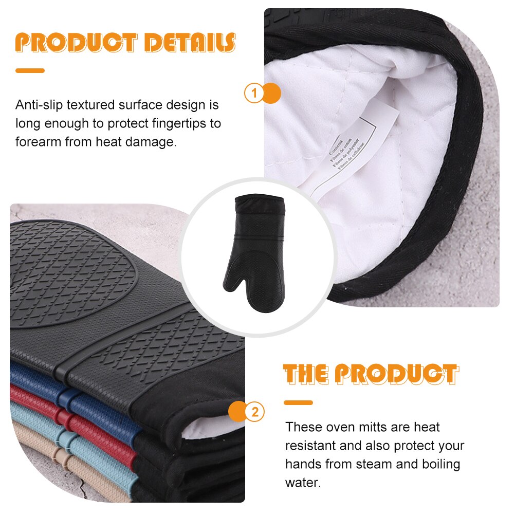 Silicone Oven Mitt Kitchen Oven Glove Non-slip Silicone Oven Glove for Baking