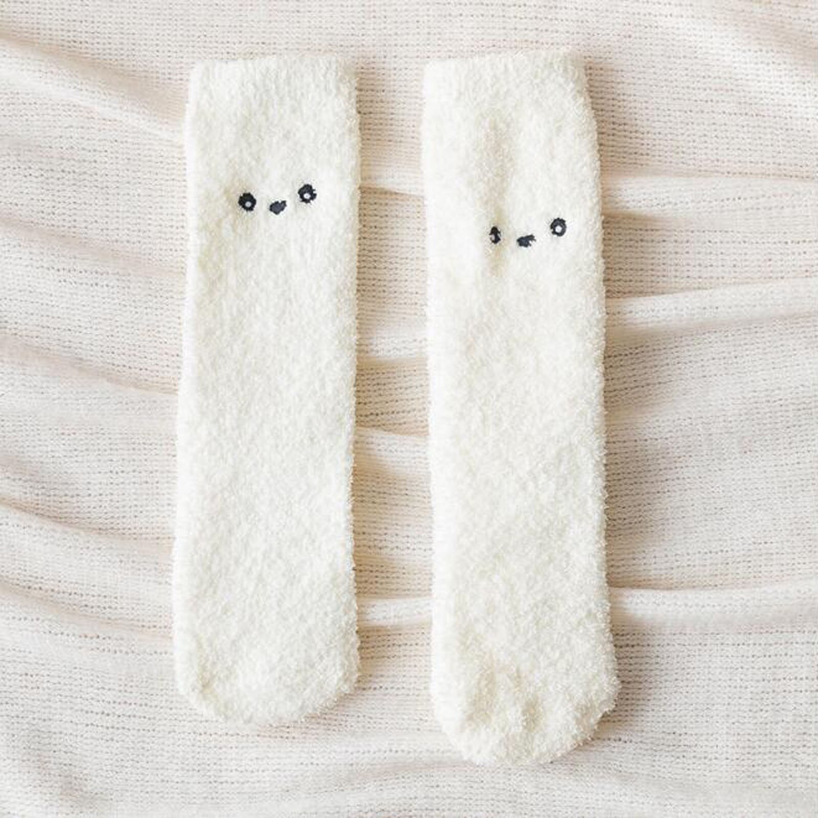 Winter Women Socks Warm Thicken Anti-slip Floor Socks Spring Autumn Cotton Breathable Keep Warm Floor Anti-skid Print Socks: F