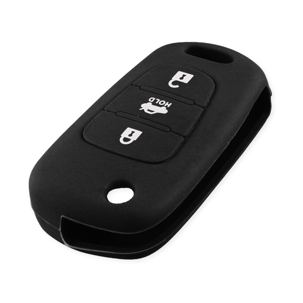 KUNIO Custodia per chiave adatta per Kia Sportage Rio NIRO Sorento Stonic Ceed 2 Picanto GT Line Picanto X-line Soul K3 KX3 Keyless Chiave Cover TPU 3 Tasti D Silver