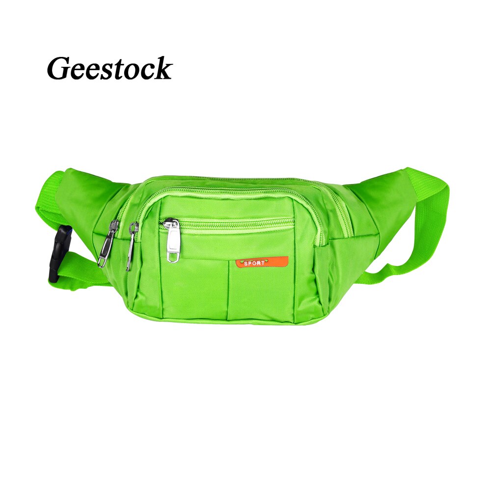 Geestock Vrouwen Taille Zakken Reizen Hip Bumbags Fanny Pack Meerdere Functies Riem Tas Mannen Casual Voor Buitenshuis Sport: Green