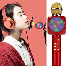 Microphone karaoké Bluetooth haut-parleur sans fil Consender micro portable Radio Mikrofon micro d'enregistrement Studio