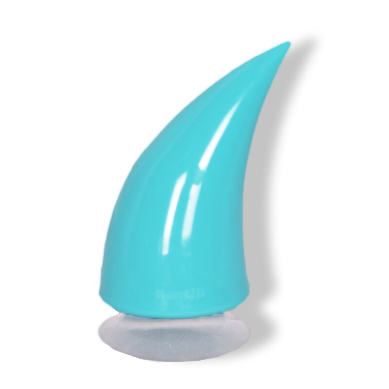Décorations de casque de moto en corne de diable, visage complet, hors route, corne de bœuf, accessoires de voiture, ventouse fraîche en Silicone: BLEU CIEL