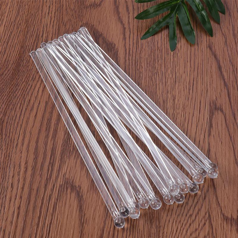 200pcs Cocktail Stirring Mixing Sticks Transparent Round Head Drink Bar