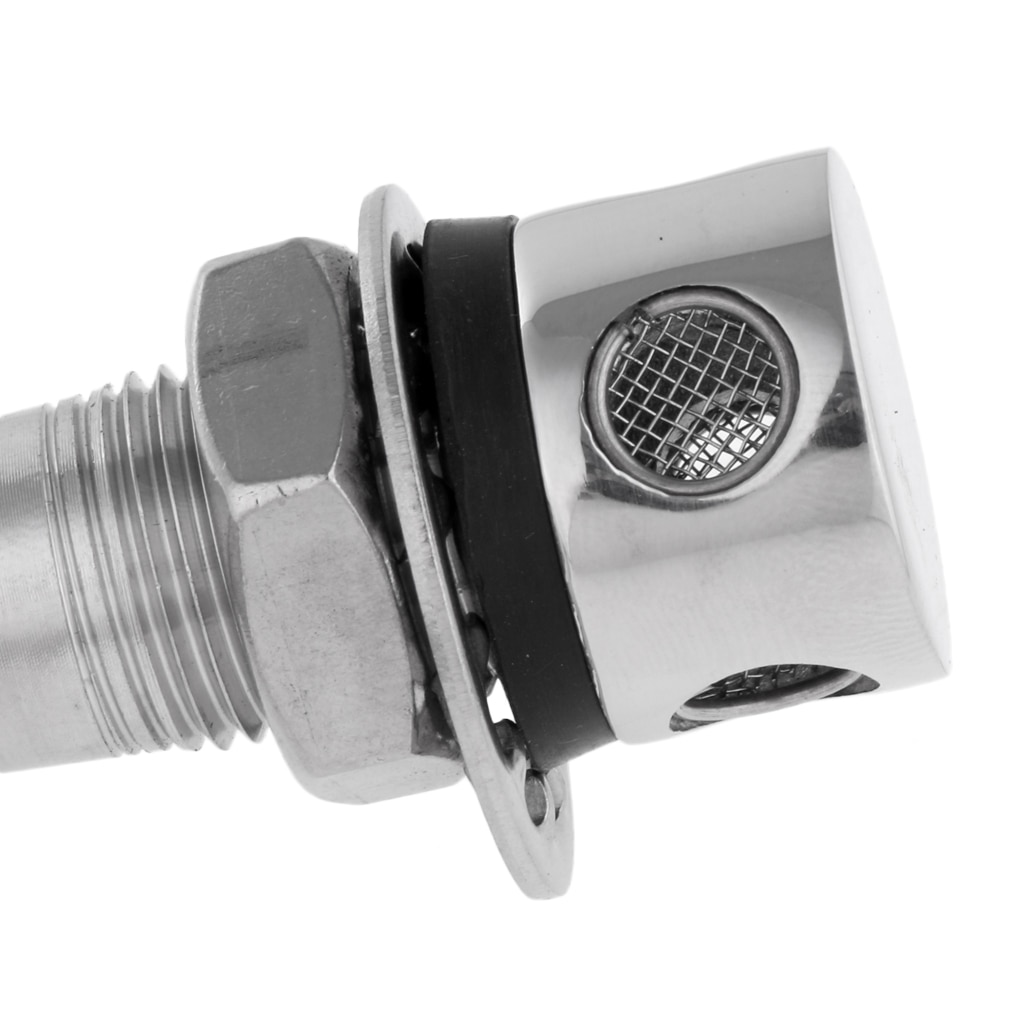 Universal Boat Fuel Gas Tank Vent, 90 Degree 316 Stainless Steel Flush Mount Oil Water Vent for 1/2 to 3/5 inch Tubing