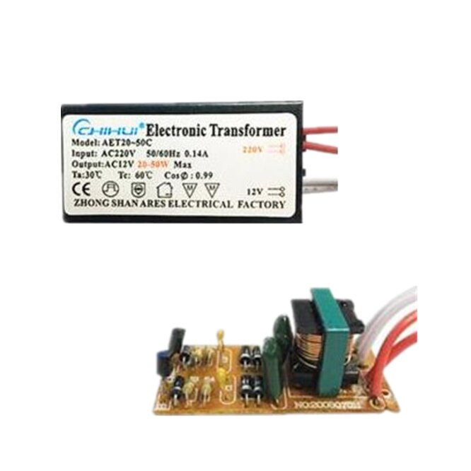 1 pc tilstrækkelig effekt elektronisk transformer til halogenlampe  ac 220v ac 12v strøm 20w-50w 3 års garanti!