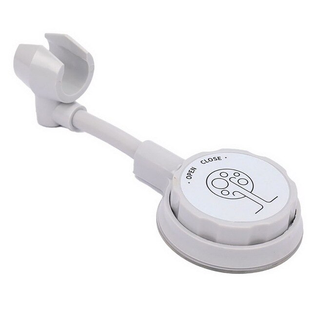 Douchekop Houder Flexibele Verstelbare Vacuüm Zuignap Douchekop Wall Mount Houder Voor Hand Held Douchekop: Grey