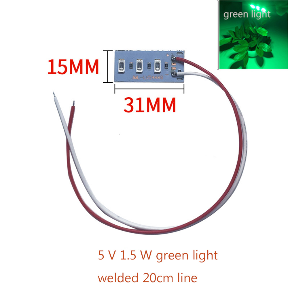 10 Uds alto brillo 1,5 W 5V LED 5730 SMD lámpara de Color bombilla de tablero de luz con línea rojo amarillo verde azul luz blanca cálida
