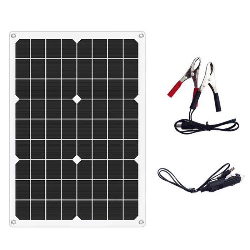 Car Solar Panel 18V20W Rural Solar Street Light Charging 12V Battery for Phone Car RV Hiking Camping