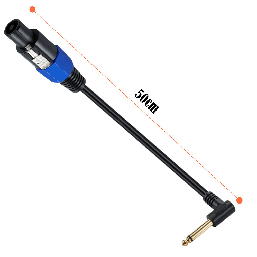1/4 ts hunn til speakon høyttalerkabel speakon  to 6.35 mm mono jack adapter 6.5mm hann rettvinklet 1/4 " til vrilås speakon-on
