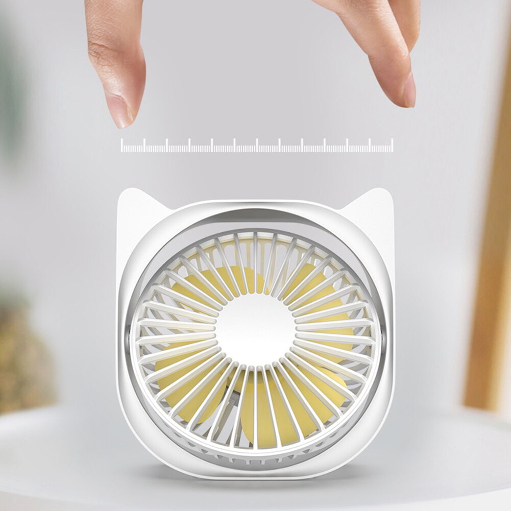 Rotatable USB Desktop Fan Cats Ears Portable Mini Fan Quiet USB Powered Desktop Cooling Fan for Home Office Air Cooling Fan