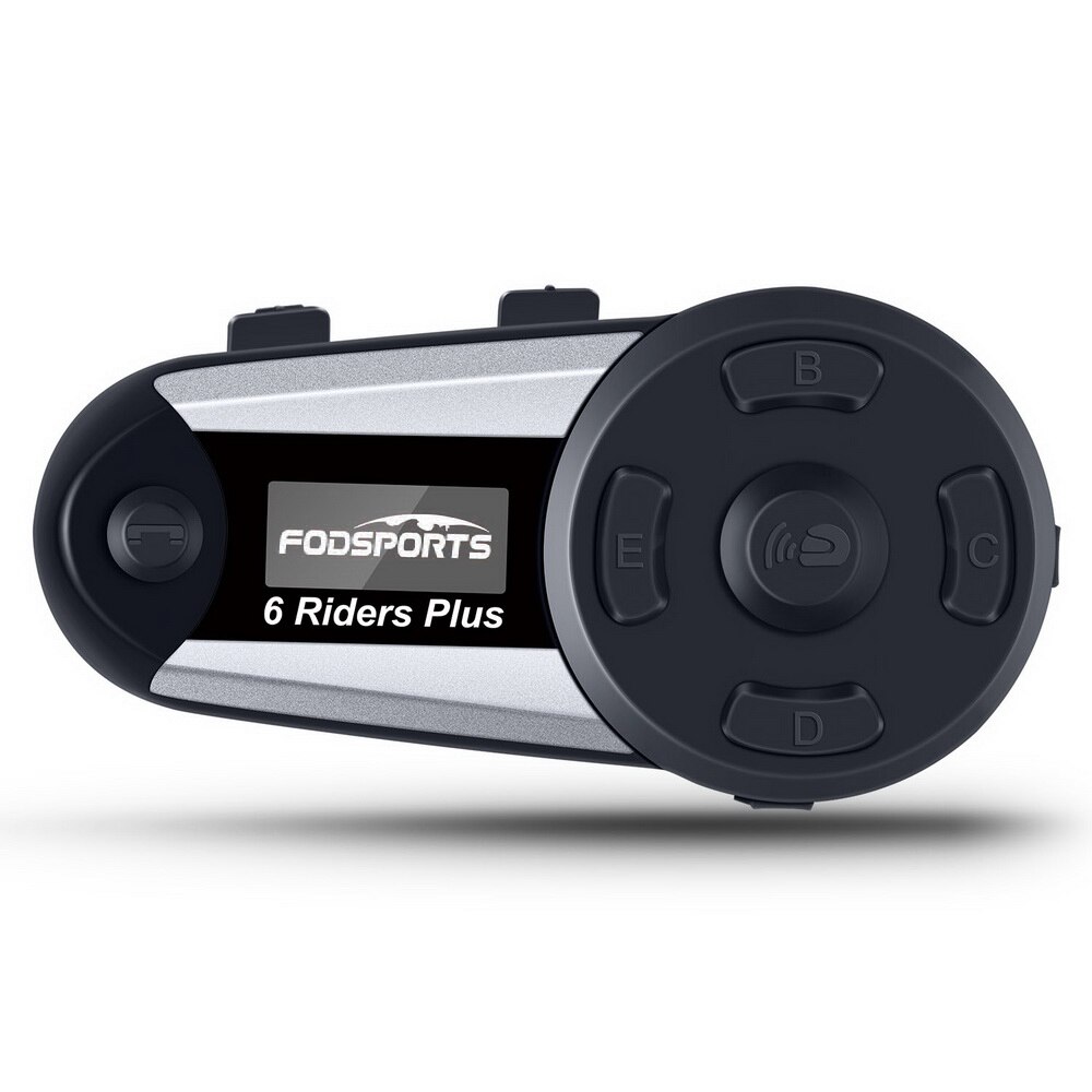 Fodsports  v6 plus motorcykel hjelm headset intercom 6 riders 1000m trådløs bluetooth interphone vandtæt intercomunicador fm