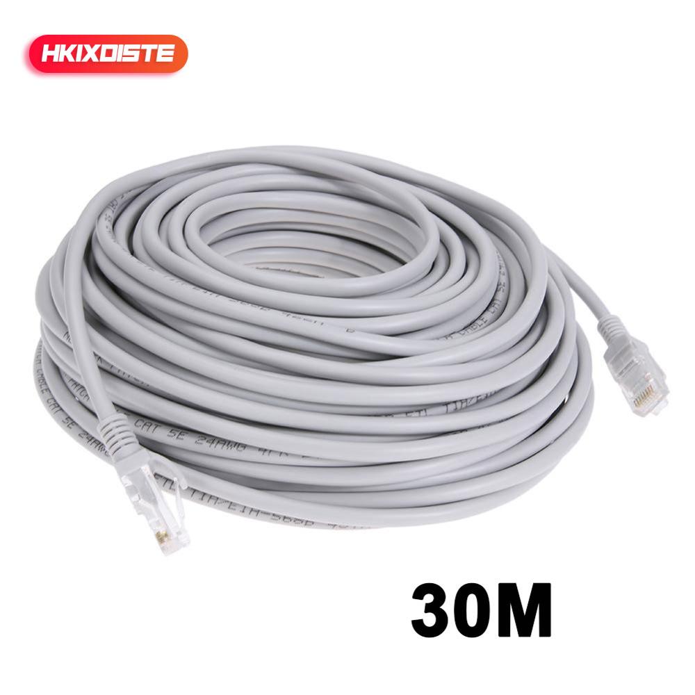 30M 98ft Cat5 Ethernet Network Cable RJ45 Patch Outdoor Waterproof LAN Cable Wires For CCTV POE IP Camera System