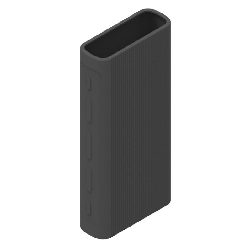 Funda de silicona para xiaomi mi, carcasa de batería externa de 20000mAh, para PLM07ZM/PB2050ZM/PLM18ZM: Negro