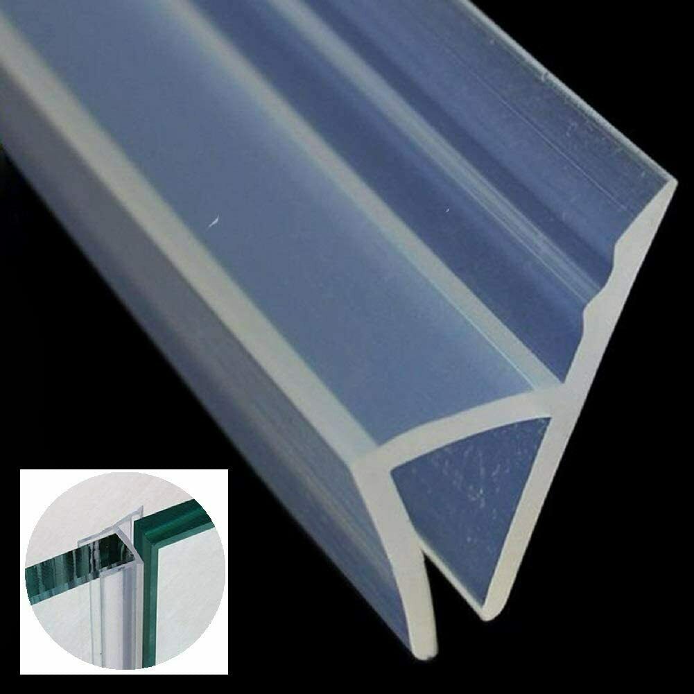 2M h Shape Glass Sealing Strips Silicone Shower Screen Seal Sliding Strip Rubber for 6-12mm Door Window BathRoom Glass #40