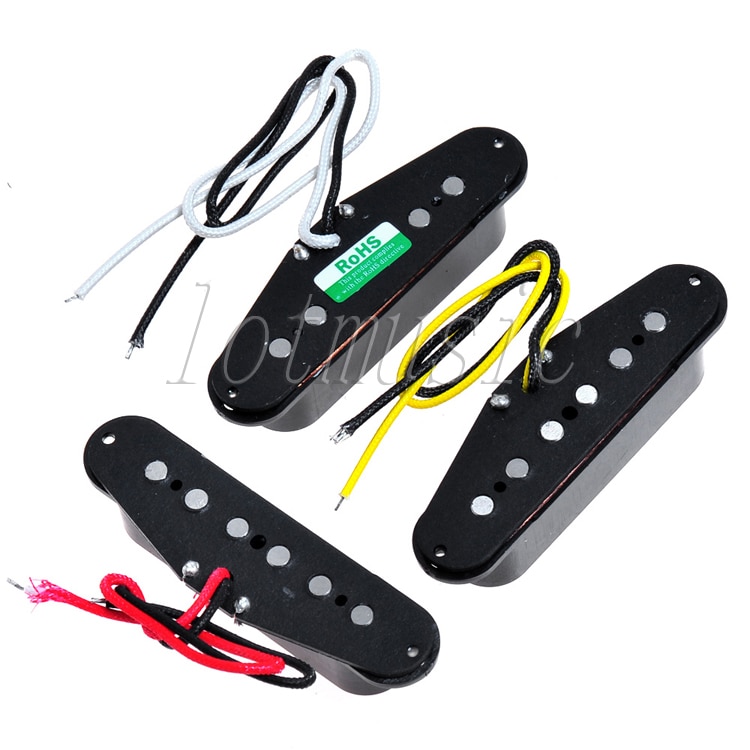 Set of Noiseless Black Pickup Alnico V Vintage Single Coil Pickup Belcat ROHS