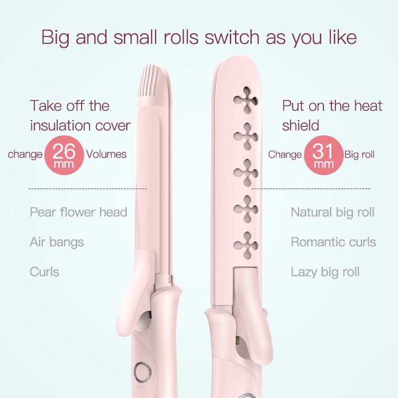 Pritech-Rizador de pelo 2 en 1, plancha para rizar el cabello, rodillo recto, varita eléctrica inteligente, herramienta de peinado