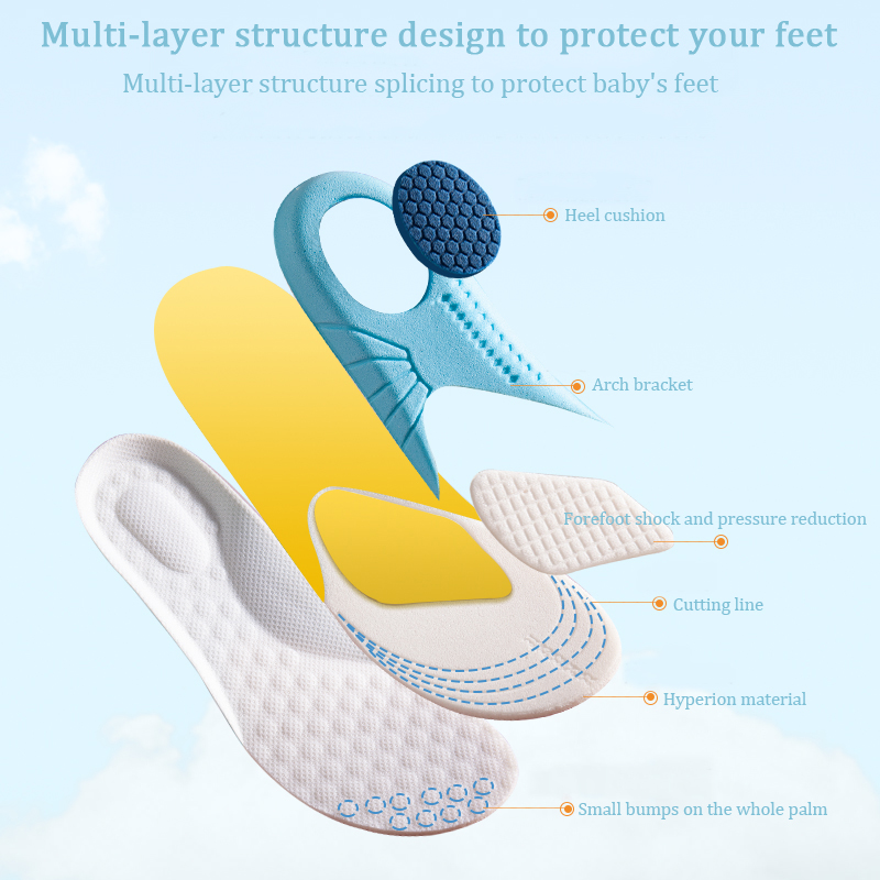 Arco apoio esporte almofada crianças confortável macio cuidados com os pés alívio da dor inserções crianças ortopédico fasciite plantar sapato palmilha