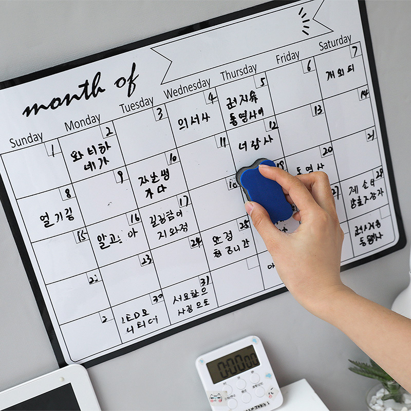 A3 Weekly Planner Magnetic Whiteboard Fridge Magnets Stickers Drawing Message Remind Pad Memo Boards White Bulltin Board