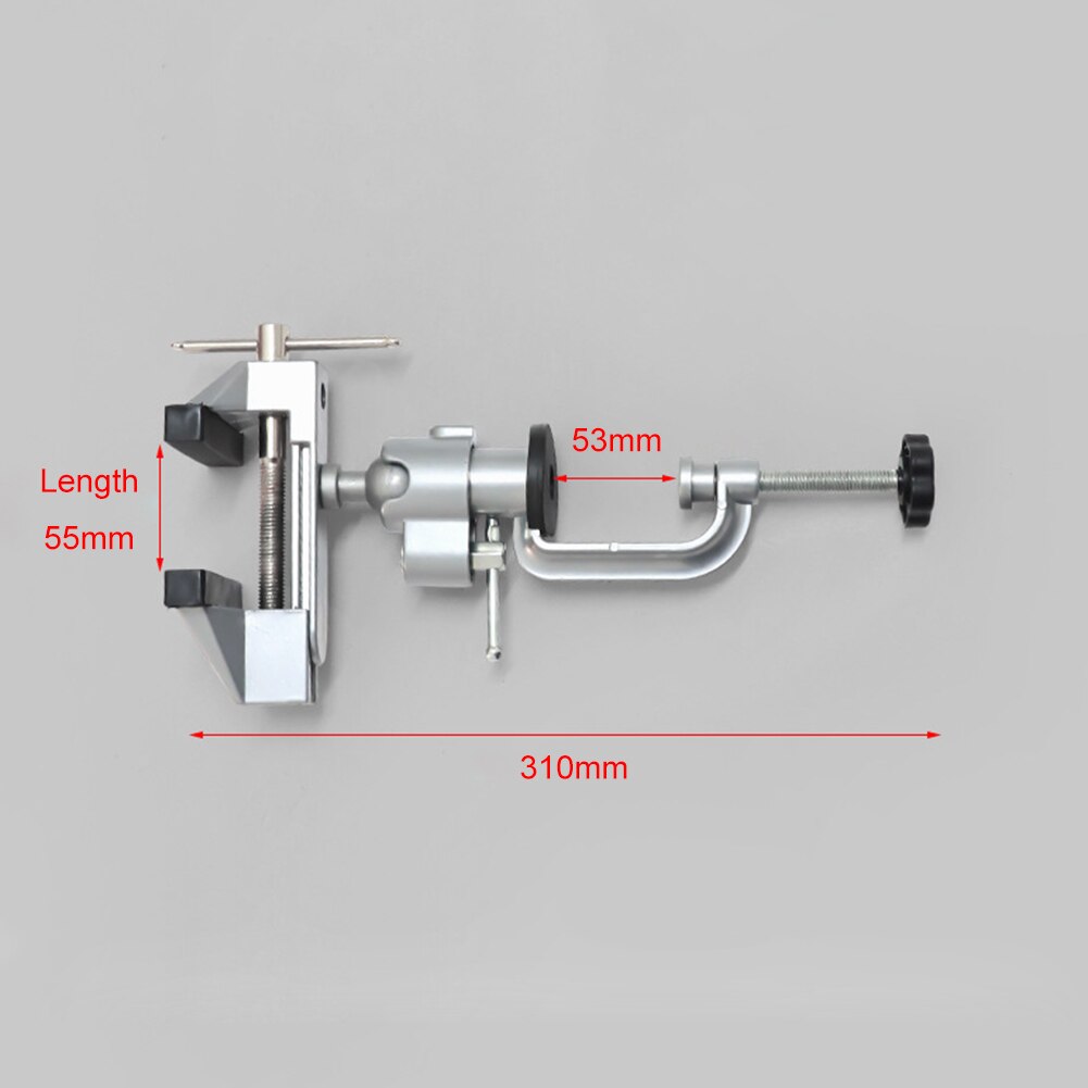 360° Aluminum Alloy Rotating Table Vise Table Grinder Holder Swivel Bench Vise Clamp Electric Drill Stand Metal Working Tool