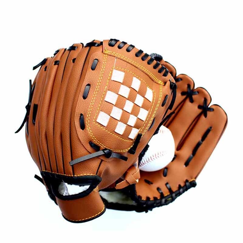 Outdoor Sports PVC Waterproof Baseball Gloves Thickened Breathable Child Teenager Adult Training Softball Pitcher Catch Training