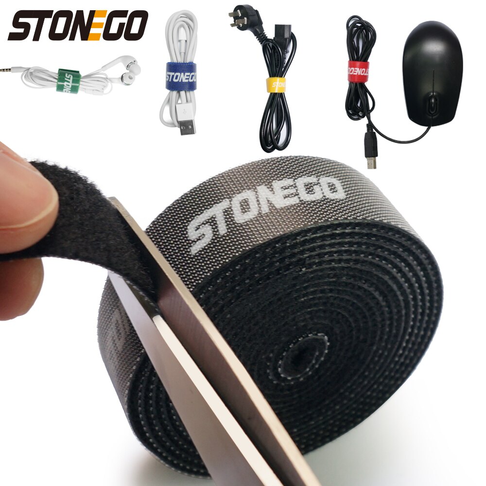 Stonego Usb Kabel Winder Kabel Organizer Ties Muis Draad Oortelefoon Houder Hdmi Cord Gratis Cut Management Telefoon Hoop Tape Protector