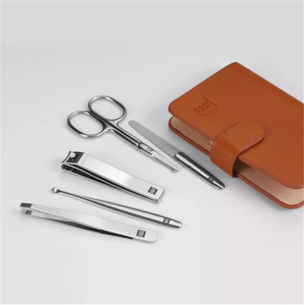 Xiaomi Mijia Huohou 5 sztuk nowy manicure obcinacz robić paznokci nos trymer robić włosów przenośny zestaw higieny podróży ze stali nierdzewnej paznokci nóż