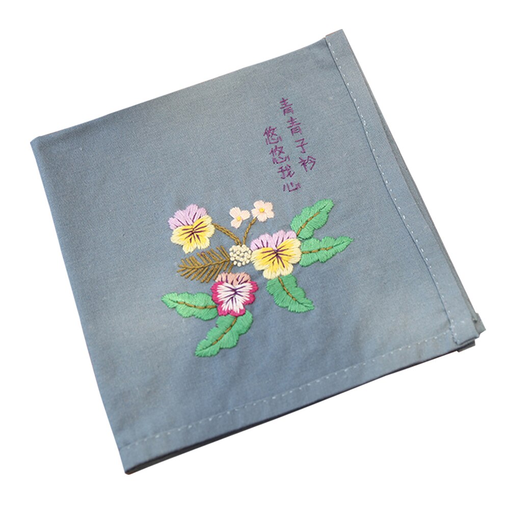 Handkerchief Flowers Plants Pattern Needlework Crafts Stamped Embroidery Sets DIY Retro Package Flowers Accessories: G