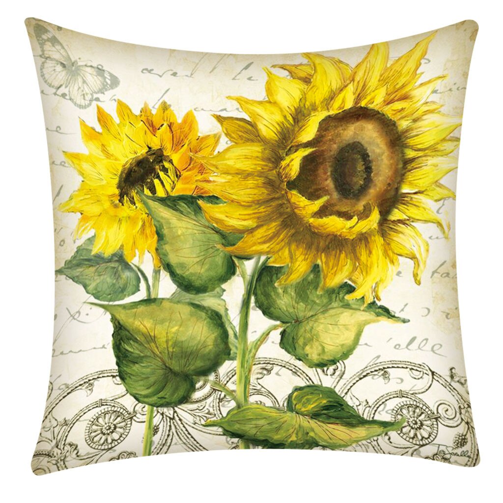 Cojín decorativo de estilo europeo para el hogar, funda de almohada para el sofá con flores rosas, estilo mediterráneo 1.588: C