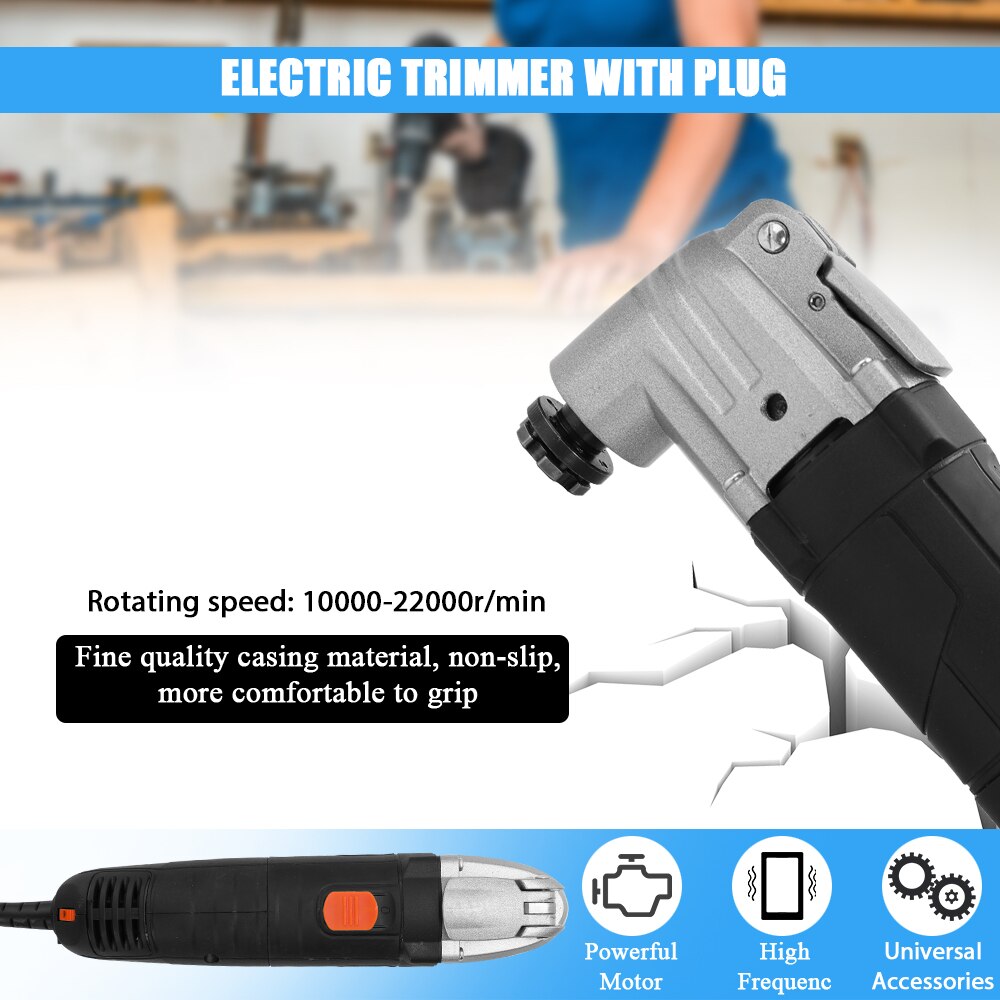 400W 220-240V Multifunctional Six Gears Electric Trimmer Machine Universal Woodworking Power Tool DIY Slotting Cutting Machines