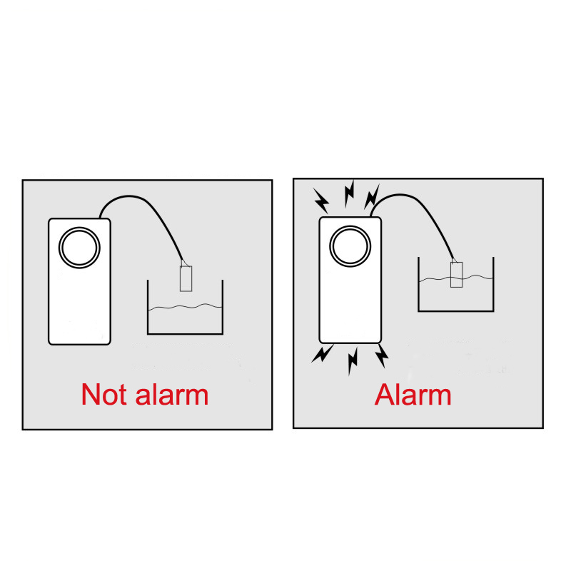 130db vand lækage alarm detektor vand alarm læk sensor detektion oversvømmelse alarm overløb hjem sikkerhed alarm system