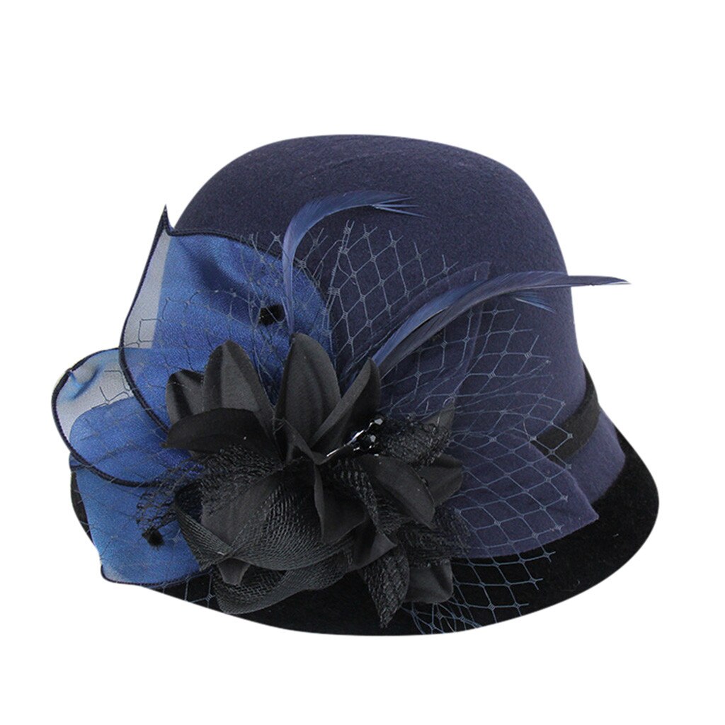 Style Women Beret Hats French Style Hat Cap Vintage Warm Party Top Hat Soft comfortable women Hat#G40: Navy 