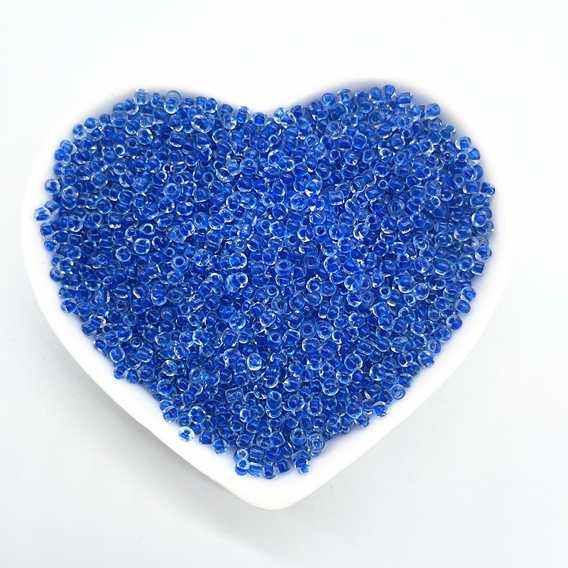 Colgante de corazón de 15g, 2mm, 3mm, 4mm, efecto de teñido, cuentas de semilla de cristal checo, cuentas de pulsera DIY para fabricación de joyas, accesorios: Colorful / 4 mm