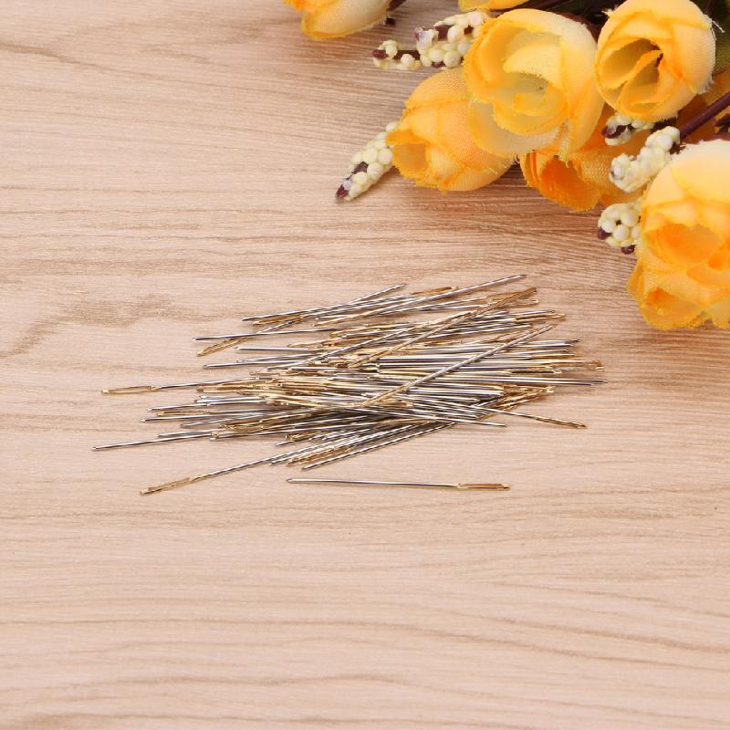 100Pcs Gouden Staart Naalden 24 # Borduren Stof Kruissteek Handwerken Tool